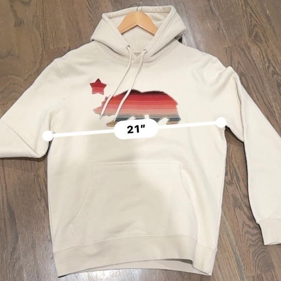 ADK Beige California Hoodie SWEATSHIRT size M NWOT - Picture 6 of 7